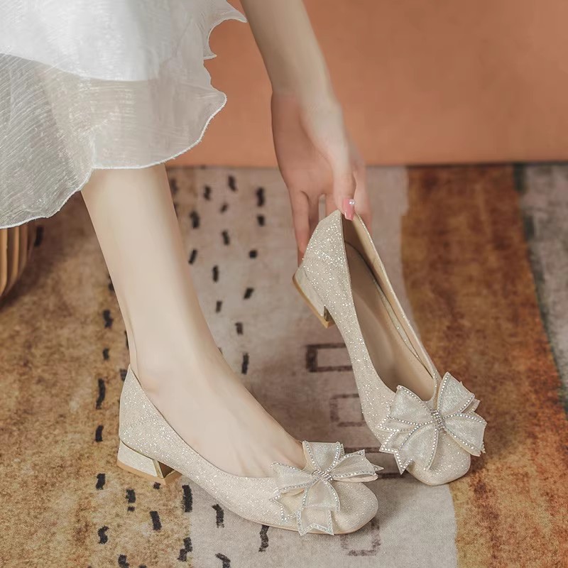 Women'S Shoes - Zapatos de boda bajos con suela