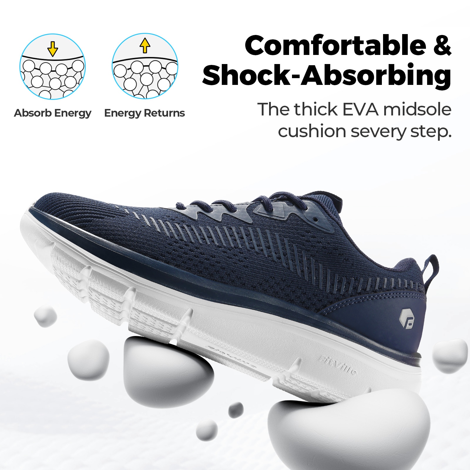 FitVille Zapatos para caminar  - Breathable Mesh Athletic Shoes reseña y precio